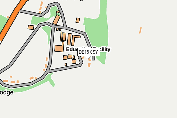 DE15 0SY map - OS OpenMap – Local (Ordnance Survey)