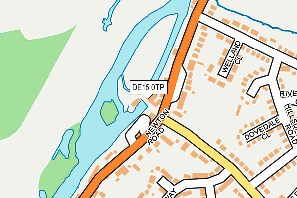 DE15 0TP map - OS OpenMap – Local (Ordnance Survey)