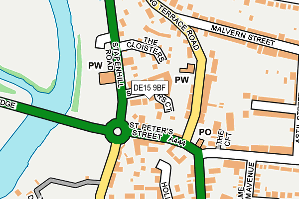 DE15 9BF map - OS OpenMap – Local (Ordnance Survey)