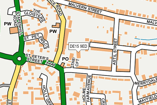 DE15 9ED map - OS OpenMap – Local (Ordnance Survey)