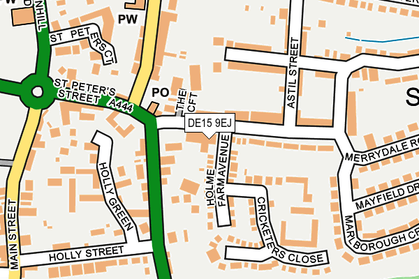 DE15 9EJ map - OS OpenMap – Local (Ordnance Survey)