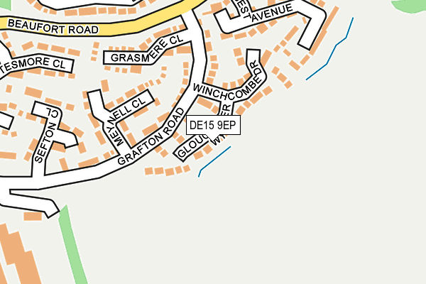 DE15 9EP map - OS OpenMap – Local (Ordnance Survey)