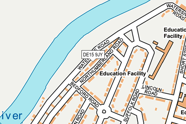 DE15 9JY map - OS OpenMap – Local (Ordnance Survey)