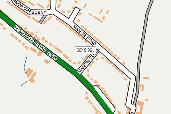 DE15 9SL map - OS OpenMap – Local (Ordnance Survey)