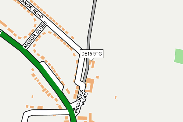 DE15 9TG map - OS OpenMap – Local (Ordnance Survey)