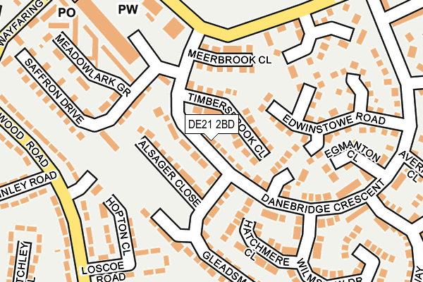 DE21 2BD map - OS OpenMap – Local (Ordnance Survey)