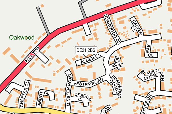 DE21 2BS map - OS OpenMap – Local (Ordnance Survey)