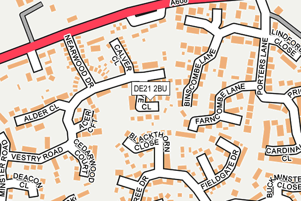 DE21 2BU map - OS OpenMap – Local (Ordnance Survey)