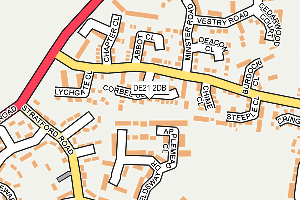 DE21 2DB map - OS OpenMap – Local (Ordnance Survey)