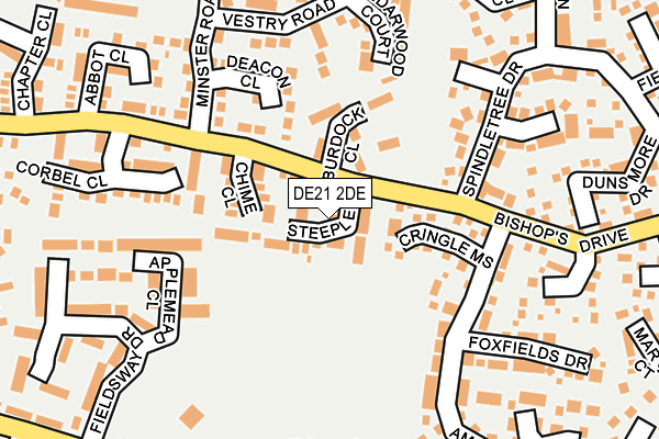 DE21 2DE map - OS OpenMap – Local (Ordnance Survey)