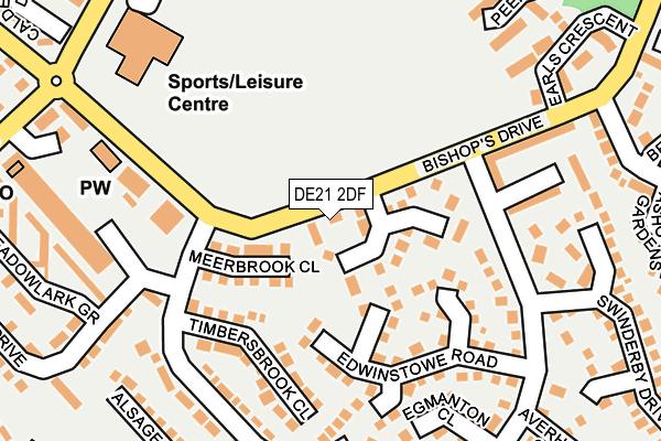DE21 2DF map - OS OpenMap – Local (Ordnance Survey)