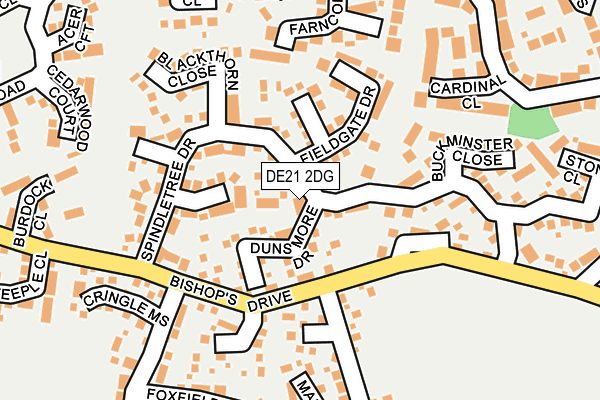 DE21 2DG map - OS OpenMap – Local (Ordnance Survey)