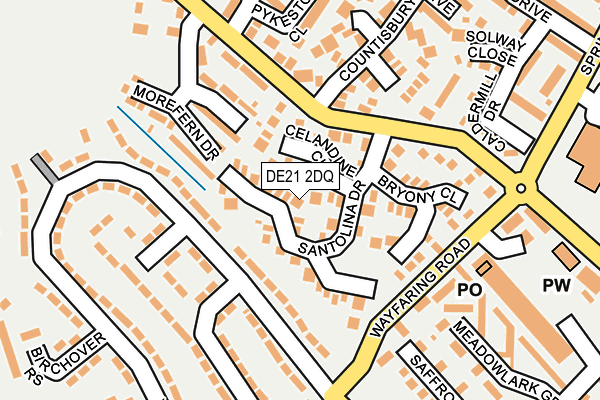 DE21 2DQ map - OS OpenMap – Local (Ordnance Survey)