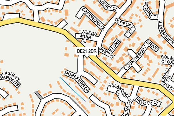 DE21 2DR map - OS OpenMap – Local (Ordnance Survey)