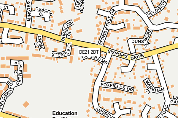 DE21 2DT map - OS OpenMap – Local (Ordnance Survey)