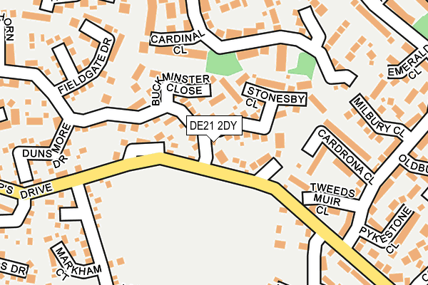 DE21 2DY map - OS OpenMap – Local (Ordnance Survey)