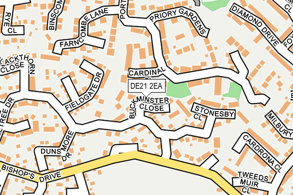 DE21 2EA map - OS OpenMap – Local (Ordnance Survey)