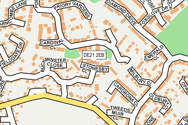 DE21 2EB map - OS OpenMap – Local (Ordnance Survey)