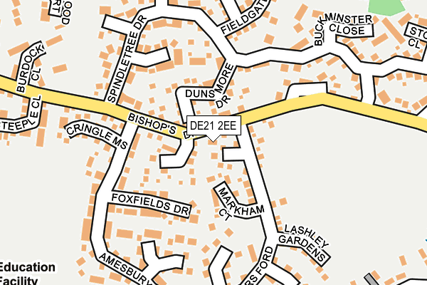 DE21 2EE map - OS OpenMap – Local (Ordnance Survey)