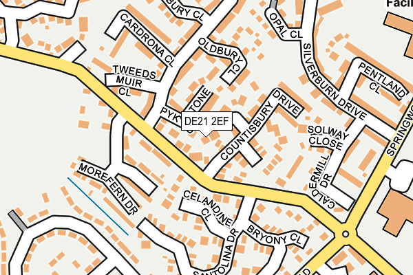 DE21 2EF map - OS OpenMap – Local (Ordnance Survey)