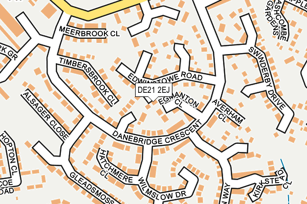 DE21 2EJ map - OS OpenMap – Local (Ordnance Survey)