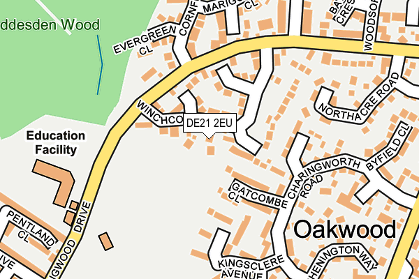 DE21 2EU map - OS OpenMap – Local (Ordnance Survey)