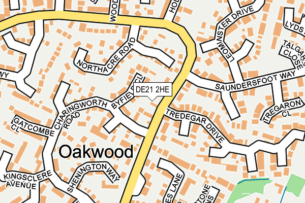 DE21 2HE map - OS OpenMap – Local (Ordnance Survey)