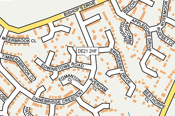 DE21 2HF map - OS OpenMap – Local (Ordnance Survey)