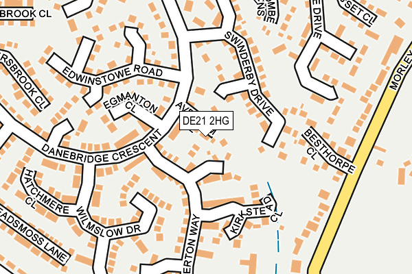DE21 2HG map - OS OpenMap – Local (Ordnance Survey)