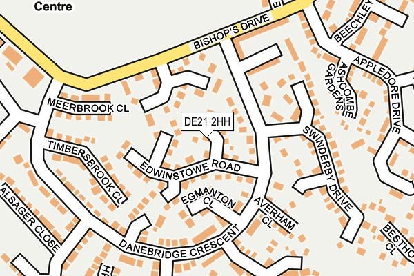 DE21 2HH map - OS OpenMap – Local (Ordnance Survey)