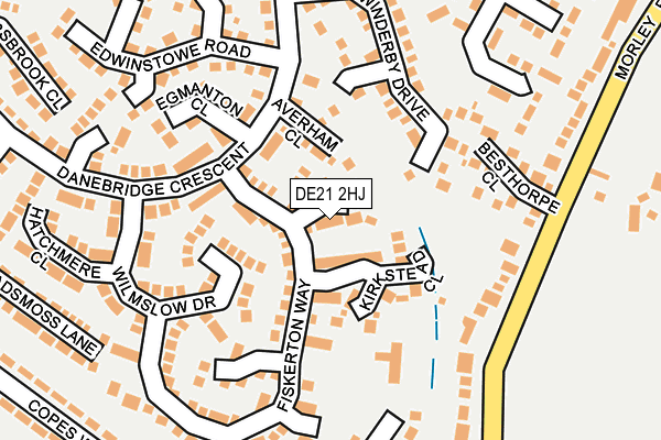 DE21 2HJ map - OS OpenMap – Local (Ordnance Survey)