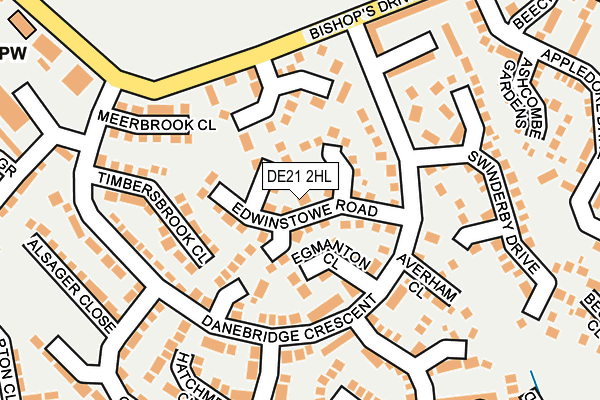 DE21 2HL map - OS OpenMap – Local (Ordnance Survey)