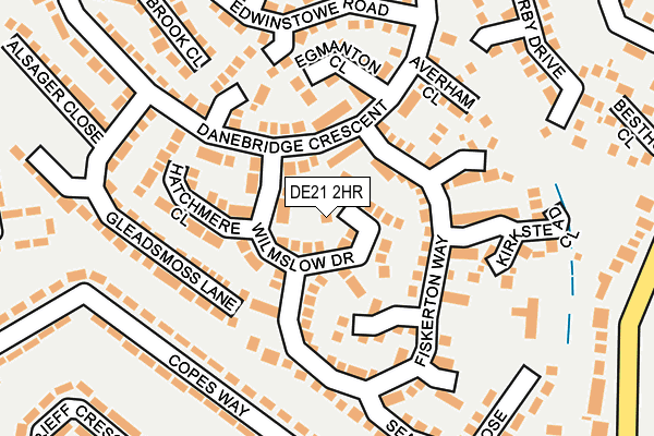 DE21 2HR map - OS OpenMap – Local (Ordnance Survey)