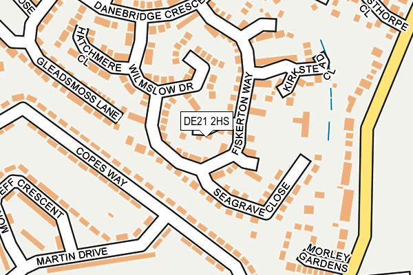 DE21 2HS map - OS OpenMap – Local (Ordnance Survey)