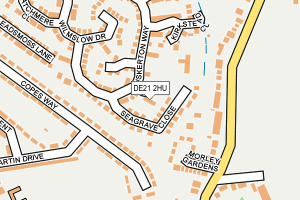 DE21 2HU map - OS OpenMap – Local (Ordnance Survey)