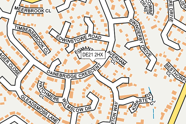 DE21 2HX map - OS OpenMap – Local (Ordnance Survey)