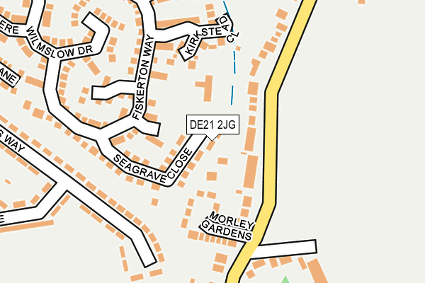 DE21 2JG map - OS OpenMap – Local (Ordnance Survey)