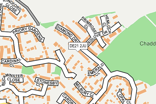 DE21 2JU map - OS OpenMap – Local (Ordnance Survey)