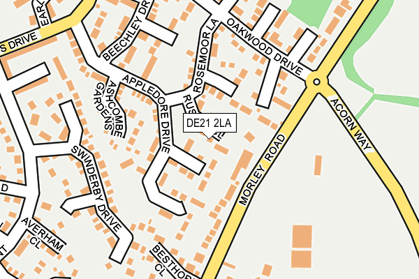 DE21 2LA map - OS OpenMap – Local (Ordnance Survey)