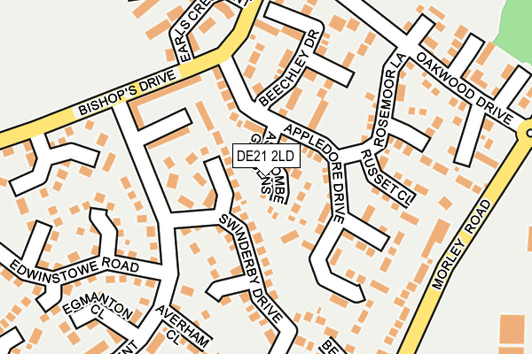 DE21 2LD map - OS OpenMap – Local (Ordnance Survey)