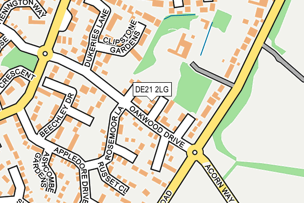 DE21 2LG map - OS OpenMap – Local (Ordnance Survey)