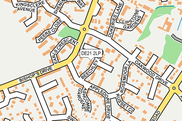 DE21 2LP map - OS OpenMap – Local (Ordnance Survey)
