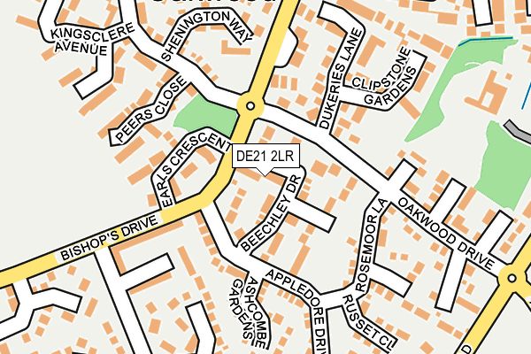 DE21 2LR map - OS OpenMap – Local (Ordnance Survey)