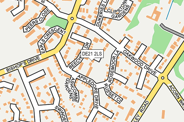 DE21 2LS map - OS OpenMap – Local (Ordnance Survey)