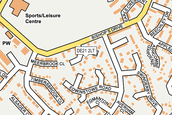 DE21 2LT map - OS OpenMap – Local (Ordnance Survey)