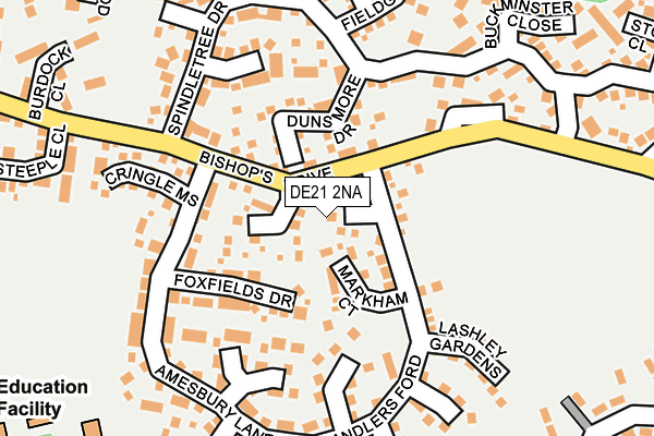 DE21 2NA map - OS OpenMap – Local (Ordnance Survey)