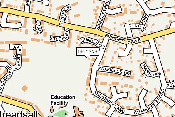 DE21 2NB map - OS OpenMap – Local (Ordnance Survey)