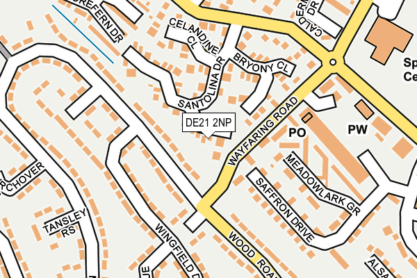 DE21 2NP map - OS OpenMap – Local (Ordnance Survey)