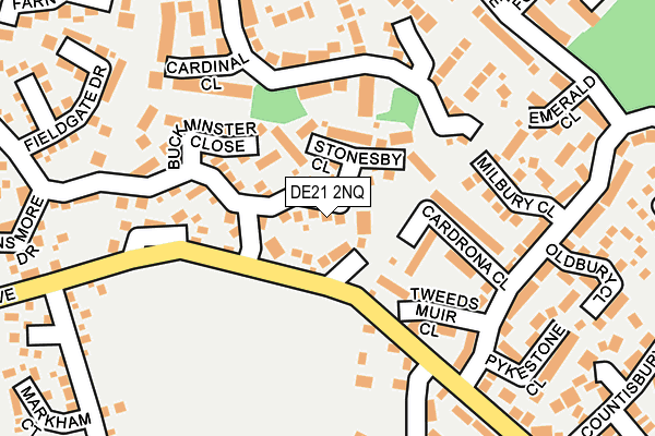 DE21 2NQ map - OS OpenMap – Local (Ordnance Survey)