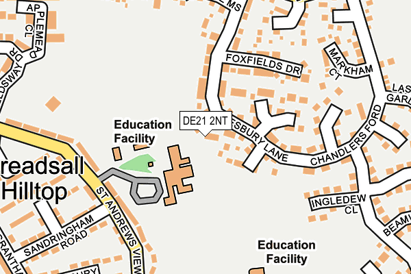DE21 2NT map - OS OpenMap – Local (Ordnance Survey)